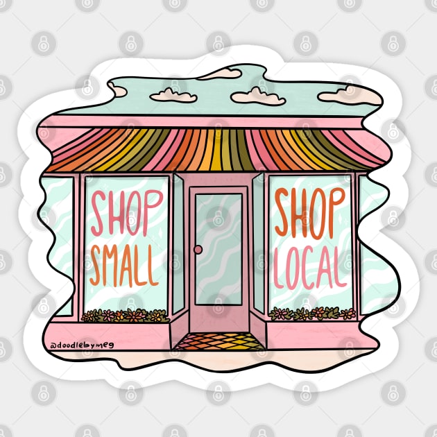Shop Local Shop Small Sticker by Doodle by Meg